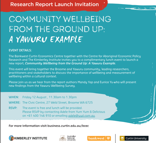 INVITATION: Community wellbeing from the ground up: A Yawuru example